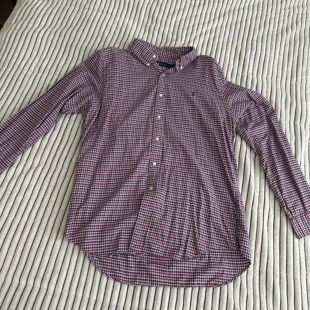 Ralph Lauren Purple and Blue Checkered Shirt